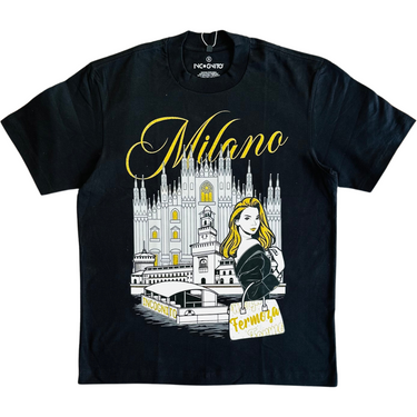 Milano Inspired Shirt with Gold Foil Print